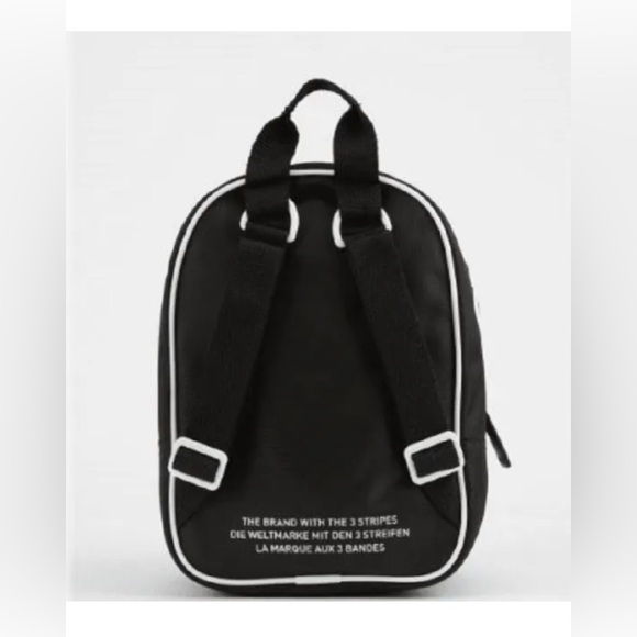 Unisex Adidas Black & White Mini Backpack - Picture 2 of 3